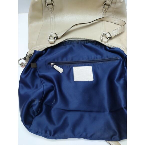 Coach Alexandra Ivory Leather Convertible Zipper Closure Crossbody Shoulder Bag - Picture 11 of 12